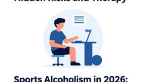Концептуальная иллюстрация рисков спортивного алкоголизма и методов современной терапии в клинике Лечение Алкоголизма